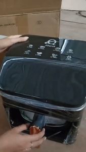 GN07-2 Air Fryer-Tampilan Digital Kaca Penuh 10L low watt Digitals/Touchscreen kontrol Transparan Glass Penggorengan