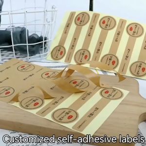 200 Pcs Long Style Cute Thank You Stickers Black Handmade Stickers for Seal Labels Bakery Cake Packaging Decor Stickers