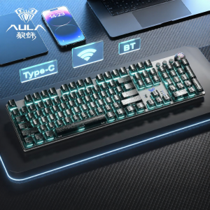 AULA | 3-mode Wireless Bluetooth Hot-swappable Gaming Mechanical Keyboard