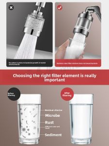 Anti-Splash Extender Faucet Filter with Extendable Arm for Washbasin