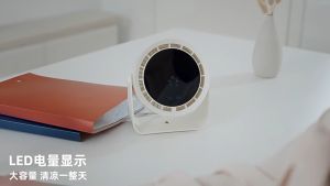 S31 mini portable table Electric fan 100-stage wind speed desktop fan USB rechargeable fan LED Display Wall mounted fan
