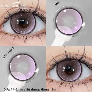 Kính Áp Tròng Cosplay EYESHARE 1 Cặp Màu Hồng Tím Trang Điểm Halloween Phụ Kiện Anime Dùng Một Năm Chất Liệu HEMA Màu Đỏ