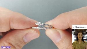 ONLR385 : แหวนเงินแท้ 925 ฝังเพชรสวิส (CZ)