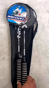 Badminton Racket Set with Durable Alloy Frame Yonex 2PCS Badminton Racket Set For Adult/Kids Ultra Light Durable Beginners Student Sports Training Badminton Racket Bag Original Badminton Racket thruster ryuga 30 lbs tension steaming shuttlecock feather