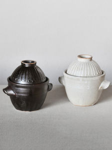Handmade Single Cover Double Cover Clay Pot Rice Cooker Soup Pot Induction Cooker Small  Style Ceramic Lid round Shape Pot
