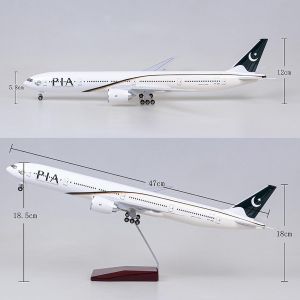 1/157 Large Scale Plane 47cm PIA B777 Diecast Airplane Model Kit with Stand For Collection Display or Aviation Enthusiast Gift