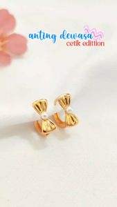 AT 187 - Anting Dewasa Cetik  Elegan Terlaris Anting Xuping Wanita Perhiasan Emas 18K - Cute