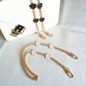 Bag chain accessories high-end and fashionable shoulder straps versatile single shoulder diagonal strap gold DIY flower chain accessories
