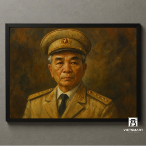 Tranh Nghệ thuật "Chân Dung Đại Tướng Võ Nguyên Giáp 3" VIETSMART ART - Acrylic 45x 60cm