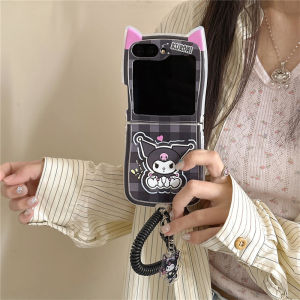 Blackgeloumi Samsung ZFlip7FE Phone Case Foldable Screen Silicone Protective Cover Cute Cartoon ZFlip6/5 Anti-fall Soft Shell Creative Painting