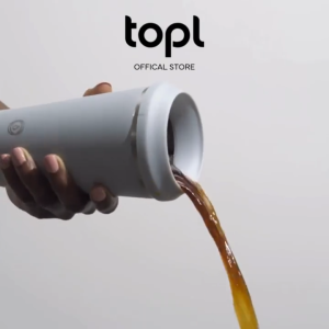 topl® Sip360° Stroll Reusable Coffee Tumbler in Charcoal (Stainless Steel Vacuum Insulated)