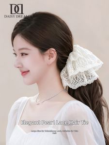 DAISY DREAM | Lace Pearl Fairy Ponytail Holder