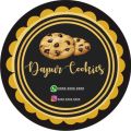 stiker cookies / label makanan bentuk bulat / label cookies. 