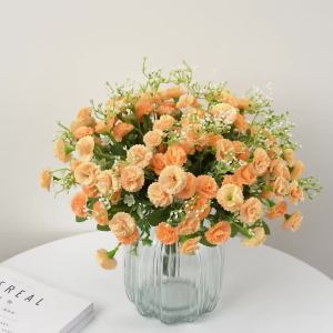 flower heads/bunch european style mini lilac carnation artificial flowers ideal for home decor photography props waterproof
