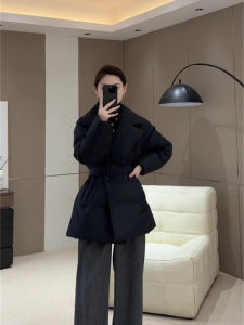 Fashionable Slimming Cotton Jacket Womens Winter New Style Waist-Cinching Stylish Commute Korean Version Long Sleeve Mid-Length