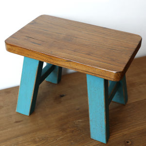 Old Elm Home a Wooden Bench Solid Wood Shoe Changing Stool Low Stool Square Small Bench Sofa Stool Fashion Creative Childrens Stool