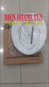 Nắp bồn cầu rơi êm - Nắp bồn cầu đóng êm màu trắng nặng 12 kg