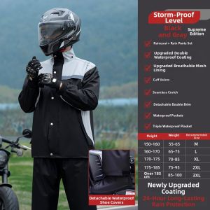 ZHENGYU | Rain Jacket Waterproof High Rain Protection Separate Design for Food Delivery Riders