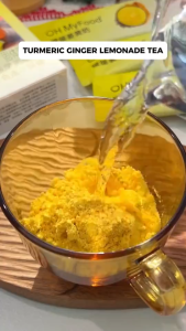 Golden Lemon Ginger Turmeric Tea Natural Herbal Wellness Drink Daily Healthy Drink Refreshing Immun