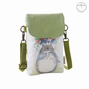 Totoro Series Mini Mobile Phone Bag Sling Bag Cotton | Handphone Bag Wanita/Perempuan Cotton Series Totoro | 龙猫系列女性帆布