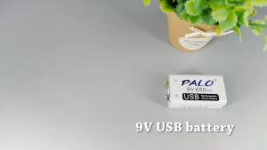 PALO 9V 650mAh 6F22 USB Charging Lithium Li-ion Rechargeable Battery For Multimeter Microphone Toy Remote Control