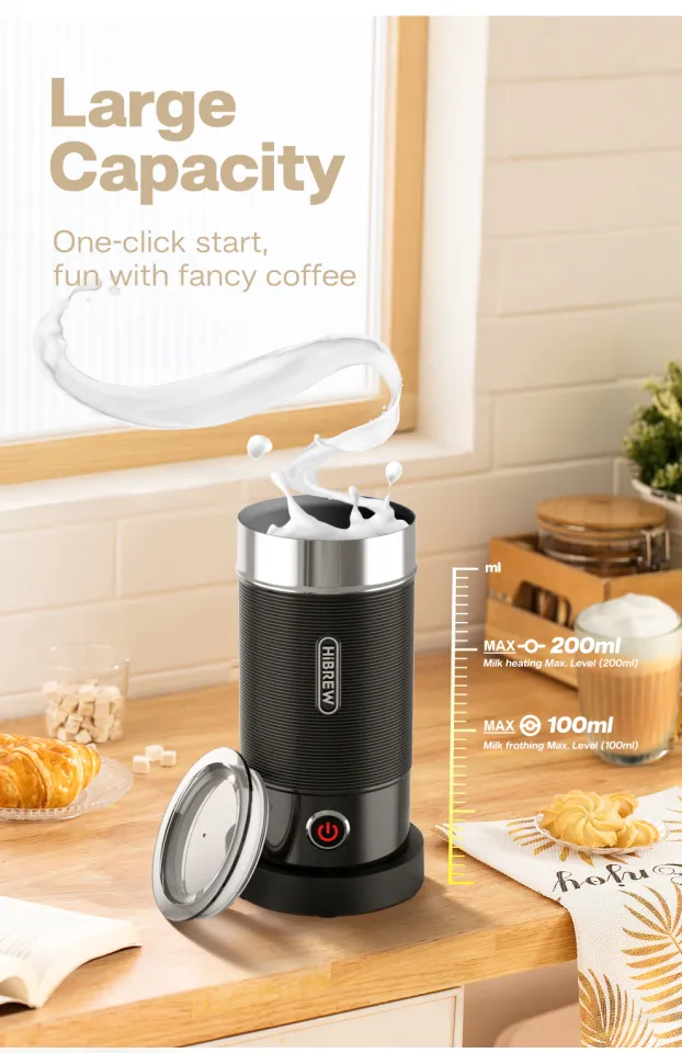 HiBREW Electric Milk Frother Automatic Coffee Frother Milk Steamer