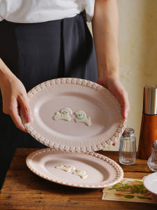 Bộ Đồ Ăn Bằng Gốm Sứ Màu Hồng Sáng Tạo Cho Trẻ Em Bộ Đồ Ăn Bằng Sứ Cao Cấp Quà Tặng Trang Trí Nhà Bếp Phụ Kiện Nhà Bếp