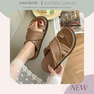 LHSunday ใหม่ล่าสุด  รองเท้าแตะแฟชั่นผู้หญิง เป็นงานสวมนิ้วโป้ง ดีเทลสายไขว้ ใส่กับอะไรก็สวย เบา ใส่สบาย ดีจริงๆ  รีบซื้อเดี๋ยวหมด