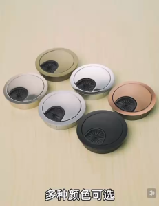 Cable Hole Cover Zinc Alloy Round Table Wire Hole Covers Outlet Port Computer Desk Grommet Holder