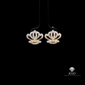 B1643 Khuyên Tai Nữ JOJO Bông Tai Thiết Kế Vương Miện Tinh Xảo Xinh Xắn - Women