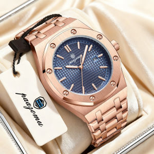 PAAZOMU Luxury Business Man Wristwatch Waterproof Luminous Date Men Watch Stainless Steel Fashion Quartz Watches For Men Reloj