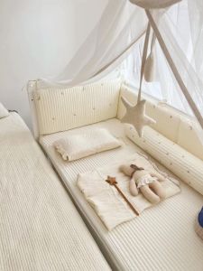 Pure Cotton Baby Bed Rail Soft Cover Child Safety Guardrail Anti-Collision Durable Bumper Bedding Set for Infants And Toddlers