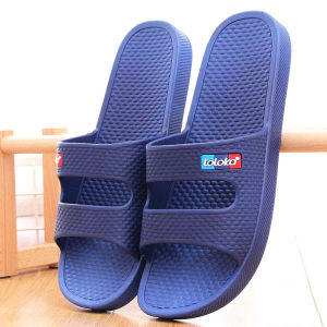 Loluca Mens Home Slippers: Summer Anti-Slip Bathroom Couples Matching PVC Material Comfortable Home Indoor Slippers