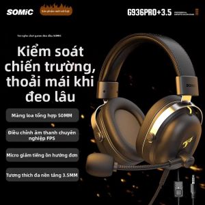 Somic | Tai Nghe Chơi Game Có 2 Micro Âm Thanh Vòm 7.1 Có Dây