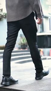 PLATO SNEAK FULL BLACK (KULIT ASLI) |MNM x Kenzio| Sepatu Pantofel Pria Formal / Kantor