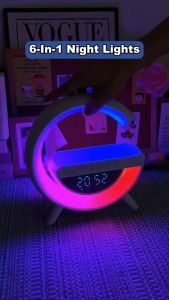 easylife ลำโพงบลูทูธ ลำโพง เบสหนักๆ 15วัตต์ LED บรรยากาศ RGB แสงชาร์จไร้สายนาฬิกาปลุกโคม ไฟตั้งโต๊ะลำโพงบลูทูธนอนโคม โคมไฟที่มีการควบค