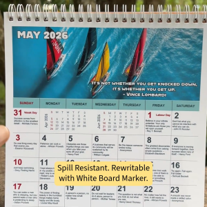 SET of 5 - 2026 Daily Inspirational Quote NnN Desk Calendar - Spill Resistant High-Quality