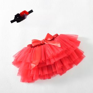 Princess Style Short Tulle Skirt for Baby Girls 0-36 Months Cotton Material Photography Outfit Baby Girls Half Skirt