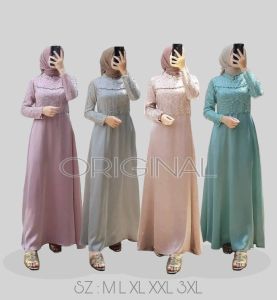 Gratis Ongkir Dress Brukat Kondangan Pesta Mewah Jumbo Mutiara Gamis Bridesmaid Kekinian Model Modern Terbaru 2022 Elegan Terlaris Dress Import Terbaru Fashion Outfit Elegant