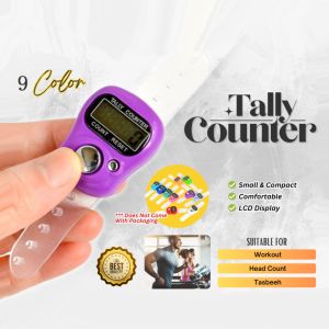 Mini Hand Tally Counter Digital Finger Clicker Ring Row Finger Counter Number Manual Counting Compact Small for Workout Jogging with LED Display Lightweight 9 colors