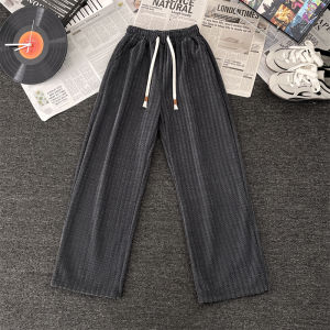 American Style Mens Casual Pants Striped Drapey Straight Leg Autumn Trendy Brand Versatile Loose Leg Sporty Trousers
