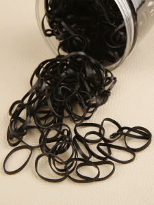 High Elasticity Durable Hair Ties for Women Black Wide Thick Disposable Rubber Bands Hair Accessories that Do Not Damage Hair