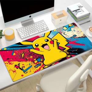 Bandai | Pokemon Pikachu Gengar Anime Gaming Mouse Pad Rubber Desk Mat 2MM Stitched Edge Design