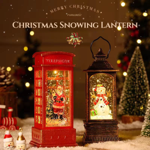 Vixplorn Christmas Snowing Lantern Creative Snowman Night Light Chrismas LED Lights House Xmas Gift