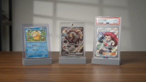Universal TCG Card Display Stand Holder | For PSA BGS CGC Slabs Toploader & 35pt Magnetic Case | Pokemon One Piece