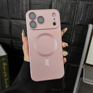 For Magsafe Magnetic Wireless Charge Case For iPhone 17 16 15 14 13 12 11 Pro Max 17Air 16e Silicone Glass Lens Protection Cover