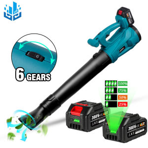 388Vf Electric Blower 2000w 6-speed Adjustable Cordless Leaf Blower 20000mAh High Power Industrial Vacuum Cleaner for Makita 18V Battery Household Blowing Dust Blowing Snow Tool