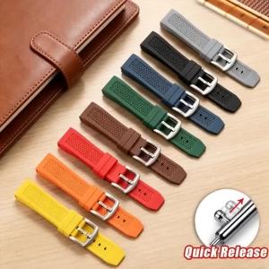 Silicone Watch Band 20mm 22mm 24mm for Omega for Seiko Watchstrap Quick Release Men Sport Rubber Bracelet for Smartswatch Strap