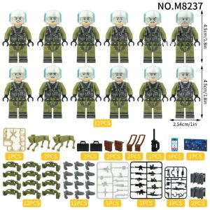 Bộ Đồ Chơi Lắp Ráp Máy Bay Chiến Đấu & Phi Công Không Quân MOC Đồ Chơi Lắp Ráp Búp Bê Hình Người Quà Tặng Sinh Nhật Nhân Vật Hoạt Hình Dành Cho Lứa Tuổi Từ 14 Trở Lên