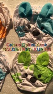 Grosir 12 Pcs Celana Dalam Anak Cewe Golden Nick Kuping | CD Anak Perempuan Bahan Katun Premium